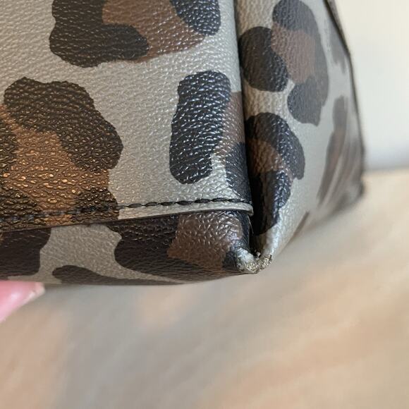 Coach Black and Brown Leopard Print Tote - Picture 9 of 16